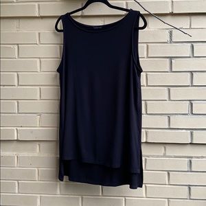 Eileen Fisher High-Low Scoop Neck Tunic Tank L/G